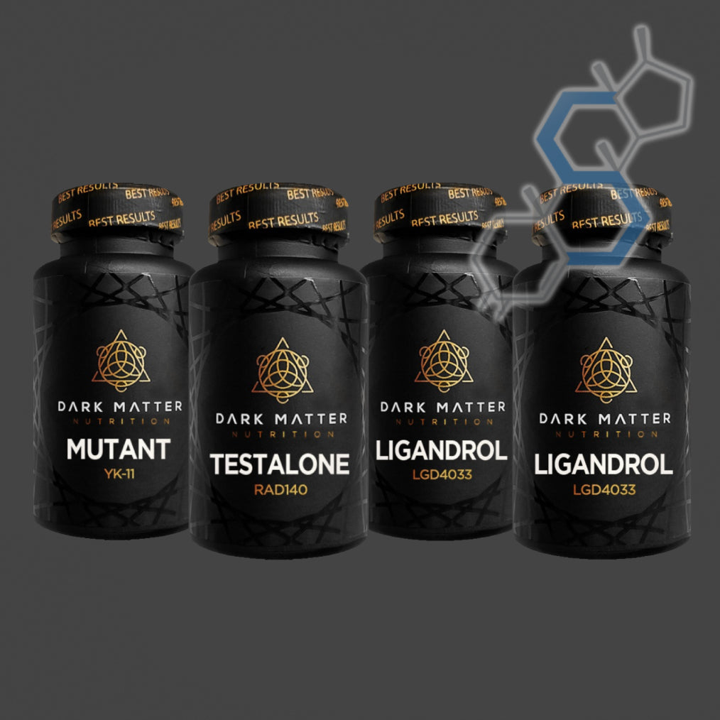 Ciclo de volumen con SARMs para intermedios | Testolone, Ligandrol & YK-11 Ciclos con SARMs DARK MATTER NUTRITION - Super Soldados