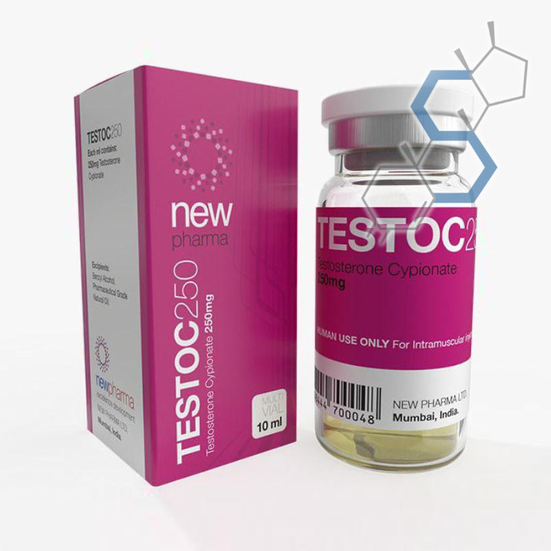 TESTOC250 | Testosterona Cipionato 250mg/ml 10ml Inyectables new pharma - Super Soldados