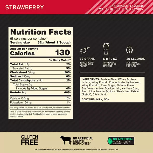Gold Standard 100% Whey 5lb | Proteína de suero de leche 68-74 servicios