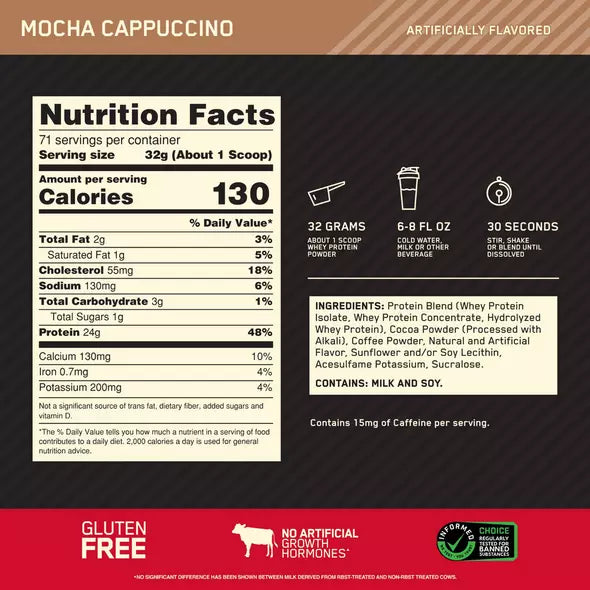 Gold Standard 100% Whey 5lb | Proteína de suero de leche 68-74 servicios