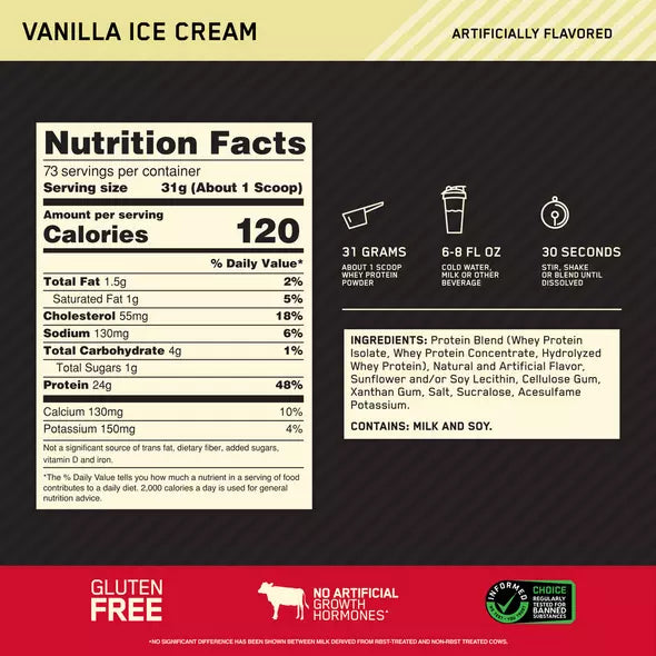 Gold Standard 100% Whey 5lb | Proteína de suero de leche 68-74 servicios