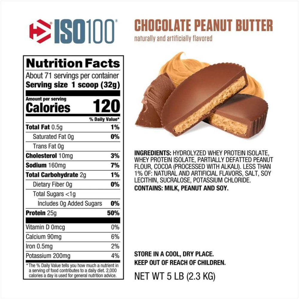 ISO 100 5lb | Proteína Hidrolizada 70-76 servicios