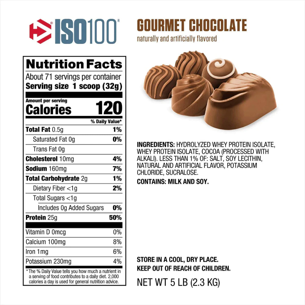 ISO 100 5lb | Proteína Hidrolizada 70-76 servicios