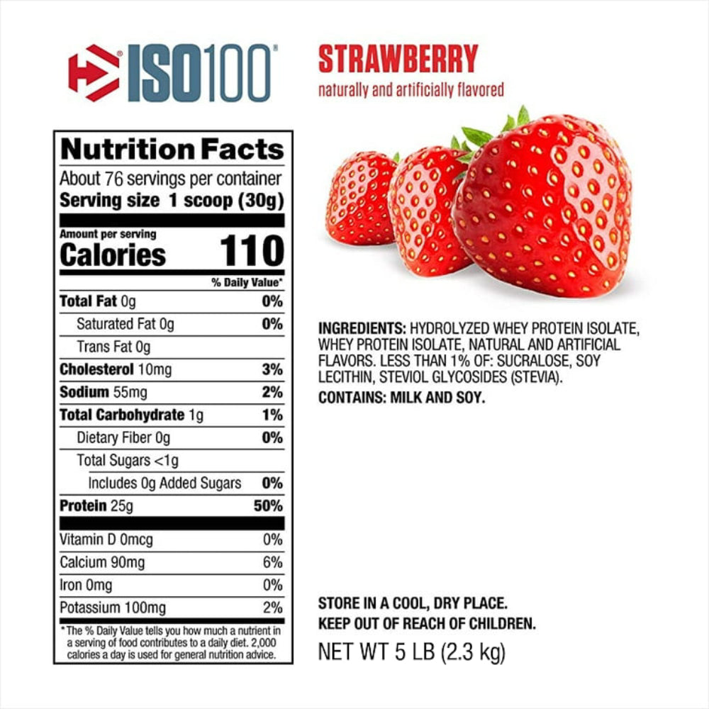 ISO 100 5lb | Proteína Hidrolizada 70-76 servicios