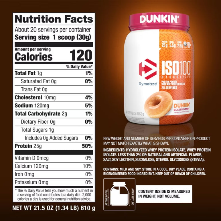 ISO 100 1.3lb | Proteína Hidrolizada 20 servicios