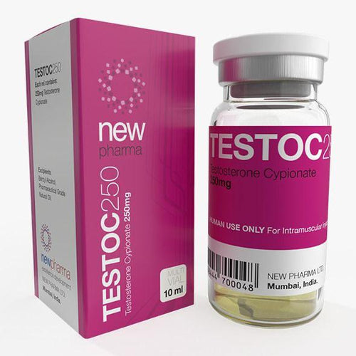 *TESTOC250 | Testosterona Cipionato 250mg/ml 10ml Inyectables new pharma - Super Soldados