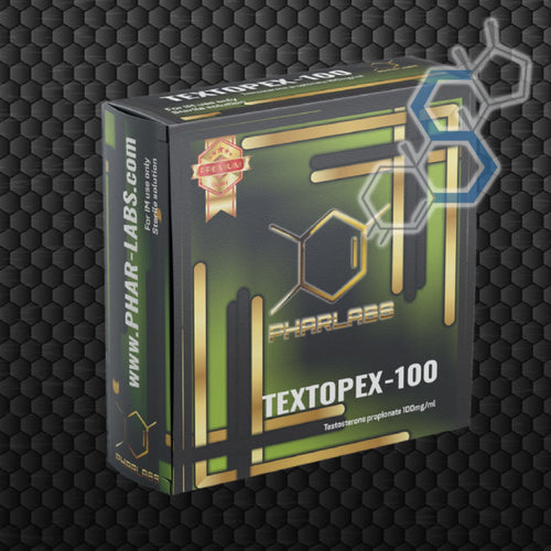 'TEXTOPEX-100 PREMIUM | Testosterona Propionato 100mg/ml 10 ampolletas Inyectables PHAR LABS PREMIUM - Super Soldados
