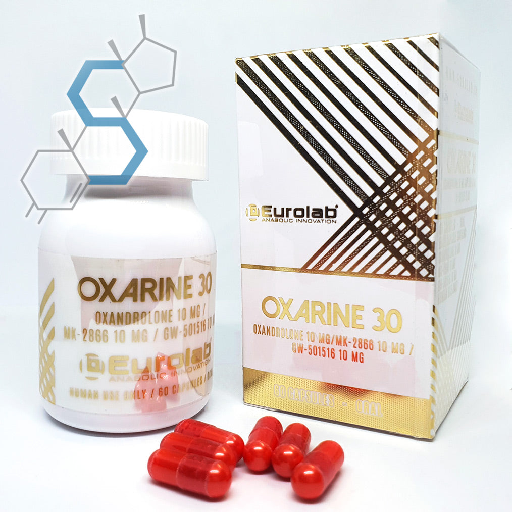 OXARINE 30 | Oxandrolona 10mg, Ostarine 10mg & Cardarine 10mg 60 cápsulas