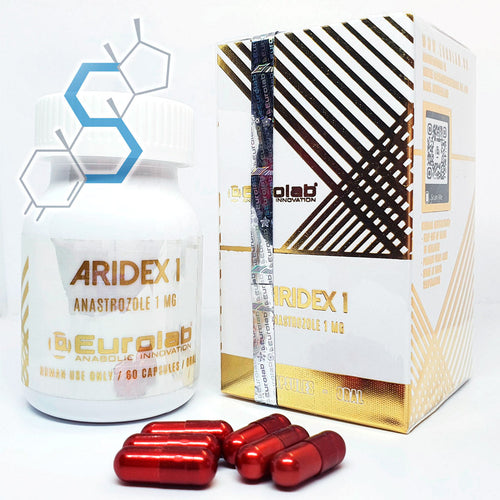 Aridex 1 | Arimidex (Anastrozol) 1mg 60 cápsulas Anti estrógeno Eurolab - Super Soldados