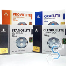 Cargar imagen en el visor de la galería, Ciclo de definición oral para principiantes | Oxandrolona, Winstrol, Clembuterol &amp; Proviron Ciclos de esteroides Variedad de laboratorios - Super Soldados