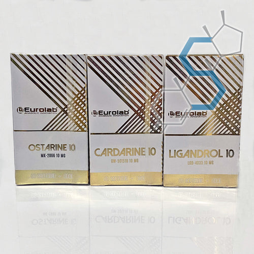 Ciclo de definición y volumen con SARMs para intermedios | Ostarine, Ligandrol & Cardarine Ciclos con SARMs Eurolab - Super Soldados
