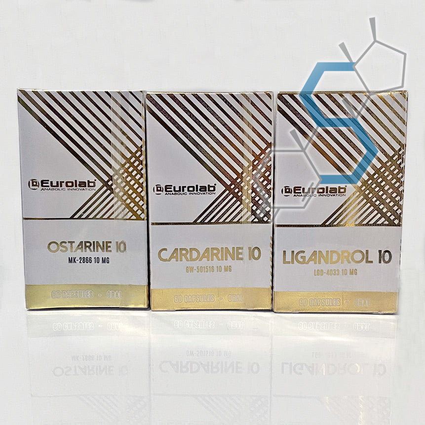 Ciclo de definición y volumen con SARMs para intermedios | Ostarine, Ligandrol & Cardarine Ciclos con SARMs Eurolab - Super Soldados