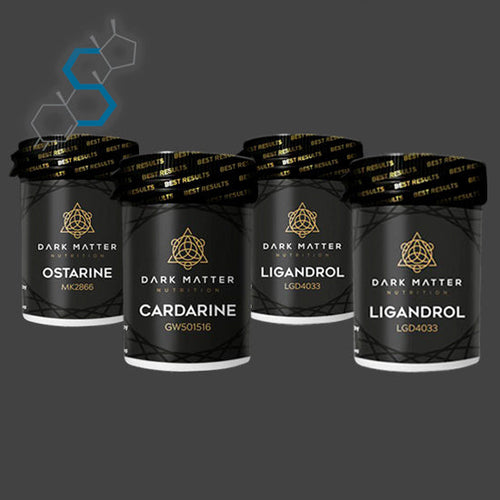 Ciclo de definición y volumen con SARMs para intermedios | Ostarine, Ligandrol & Cardarine Ciclos con SARMs DARK MATTER NUTRITION - Super Soldados