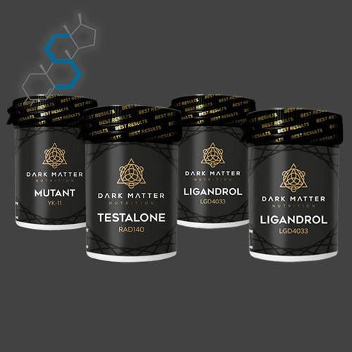 Ciclo de volumen con SARMs para intermedios | Testolone, Ligandrol & YK-11 Ciclos con SARMs DARK MATTER NUTRITION - Super Soldados