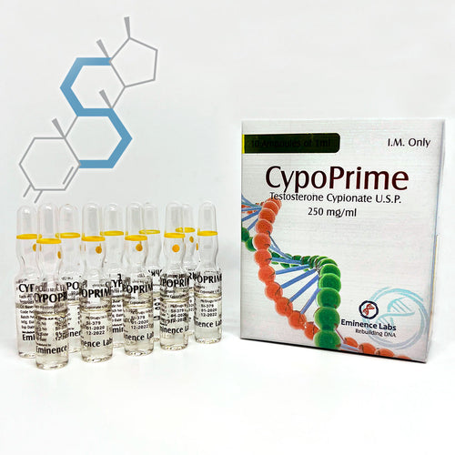 *CypoPrime | Testosterona Cipionato 250mg/ml 10 ampolletas Inyectables Eminence Labs - Super Soldados