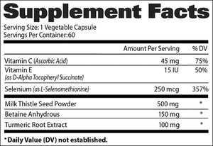 Liver Cleanse | Silimarina (Legalon o Cholal) 60 cápsulas Vitaminas y demás GAT SPORT - Super Soldados