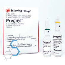 Cargar imagen en el visor de la galería, Pregnyl | Gonadotropina coriónica humana (HCG) 5,000ui Post-ciclo Schering-Plough - Super Soldados