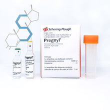 Cargar imagen en el visor de la galería, Pregnyl | Gonadotropina coriónica humana (HCG) 5,000ui Post-ciclo Schering-Plough - Super Soldados
