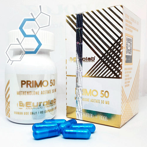 Primo 50 | Primobolan oral (Metenolona Acetato) 50mg 60 cápsulas Orales Eurolab - Super Soldados